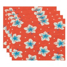 Bay Isle Home Pembrook Hibiscus Blooms Floral Placemat BAYI3833
